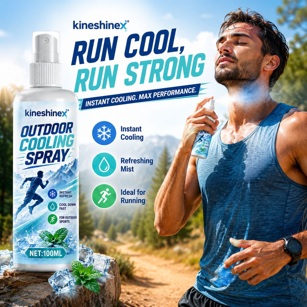 Outdoor Sport Gear - Spray Refrescante para Exteriores 100ml –