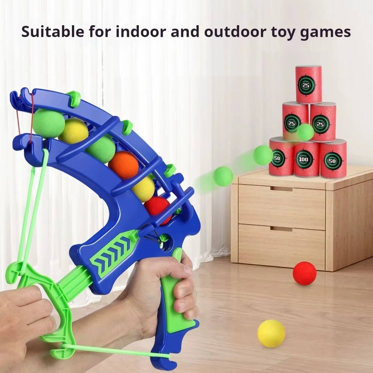 Outdoor Sport Games For Kids - Pistola de Burbujas Deportiva con Objetivo,