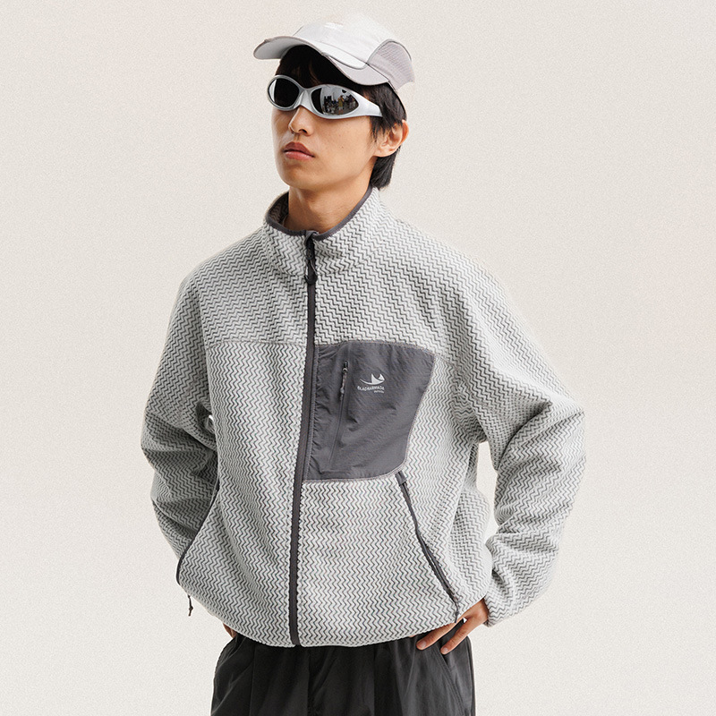 Outdoor Sport Jacket - Chaqueta de Forro Polar con Rayas