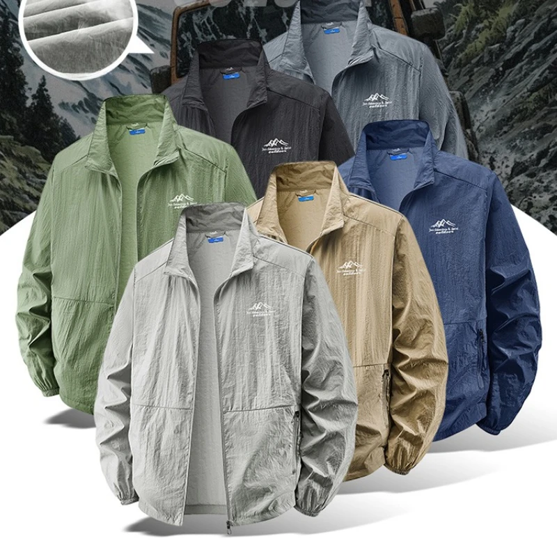 Outdoor Sport Jacket Brand - Chaqueta Ligera para Hombre, Transpirable, Protección